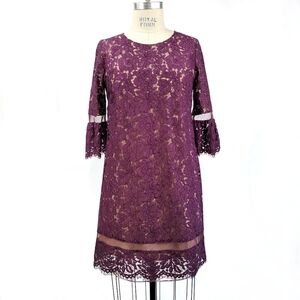 BCBGMaxAzria Plum Lace Dress Size Small